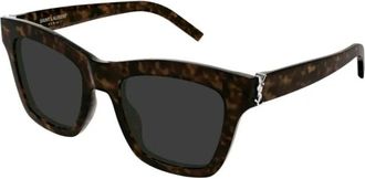 Saint Laurent SL M156 Zonnebrillen - Dames - Zonnebrillen - Bruin - 52 MM - Nylon - Accessoires