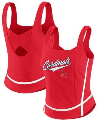WEAR by Erin Andrews Womens WEAR by Erin Andrews Red St. Louis Cardinals Square Neck Tank Top at Nordstrom, Size Xx-Large
