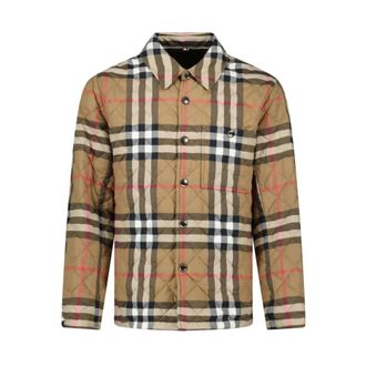 Burberry Jassen, Heren, Veelkleurig, L, Forres Diamond Gewatteerde Jas