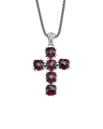 Samuel B. Silver 3.50 Ct. Tw. Garnet Pendant