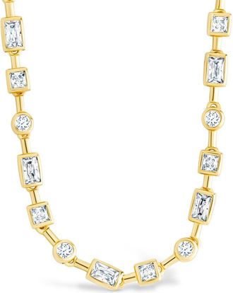 Sterling Forever Camden Slide Tennis Necklace in Gold at Nordstrom