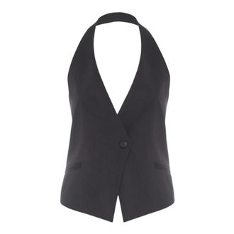 SoAllure Sleeveless Tops, female, Black, Size: 3XL Gilet Sartoriale