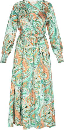 Usha jurk Dames Groen Veelkleurig