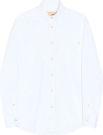 Valentino Heren, Overhemden, Wit, Maat: XL Katoen