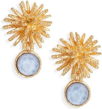 Karine Sultan Starburst X Drop Earrings in Gold/blue at Nordstrom