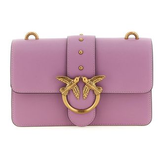 Pinko Love One Mini Crossbody Tas - Dames - Schoudertassen - Paars - ONE Size - Katoen - Tassen