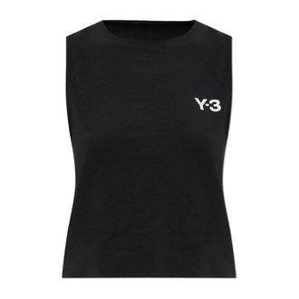 Yohji Yamamoto Sleeveless Tops, female, Black, Size: M Top from the Tennis US collection