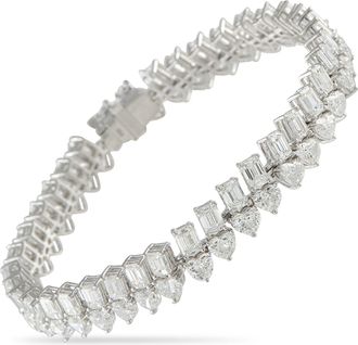 Luxury Bazaar 18K White Gold 18.30ct Diamond Bracelet ALB-21039