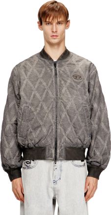 Diesel Padded argyle-quilted bomber jacket - Jackets - Man - Grey
