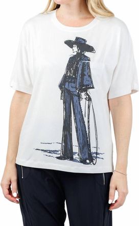 Oui Womens Cloud Dancer Top In Multi