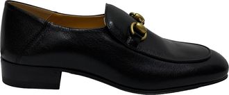 Gucci Gucci Horsebit instappers in zwart leer