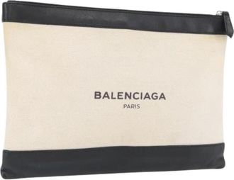 Balenciaga Pre-owned Vintage Clutchtas - Dames - Vintage Clutch - Beige - ONE Size - Leer - Vintage