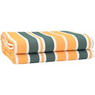 vidaXL Vidaxl - Tela De Recambio Para Toldo Verde, Amarillo 10 X 1.6 M Hierro