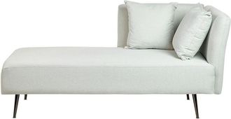 Beliani Right-Hand Chaise Lounge RIOM Fabric Mint Green