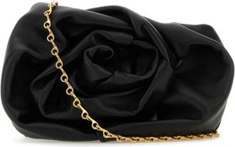 Burberry Rose Leather Clutch - Dames - Clutches - Zwart - ONE Size - Leer - Tassen
