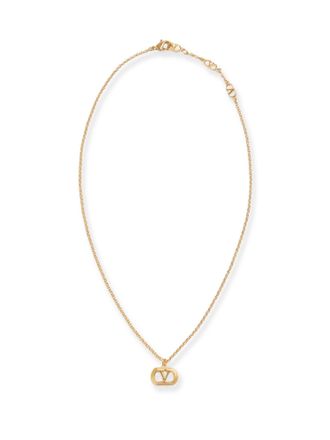 Valentino Garavani Ovalette Metal Necklace With Golden Finish