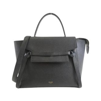 Celine Pre-owned Handbags, female, Black, Size: ONE SIZE Pre-owned Micro Belt Calf Handbag