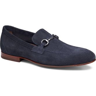 Johnston & Murphy Higgins Bit Loafer in Navy Suede at Nordstrom, Size 10.5