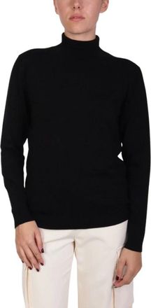 Max Mara Truien & Vesten, Dames, Zwart, M, Stretch viscose coltrui