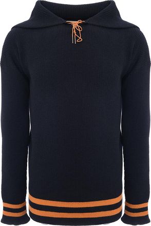 Maison Margiela Mens Hooded Sweatshirts In Blue - Size Small