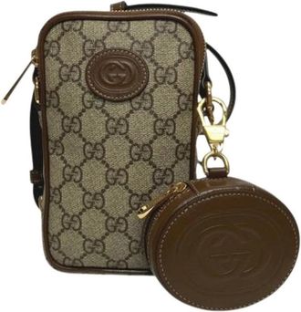 Gucci Pre-owned Vintage Schoudertas - Dames - Vintage Schoudertas - Beige - ONE Size - Leer - Vintage
