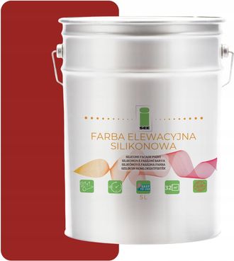 OEM Pintura De Fachada De Silicona Roja 3001 5l Permeable Al Vapor+