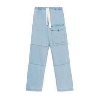 Dries Van Noten Straight Jeans, male, Blue, Size: L Straight Jeans