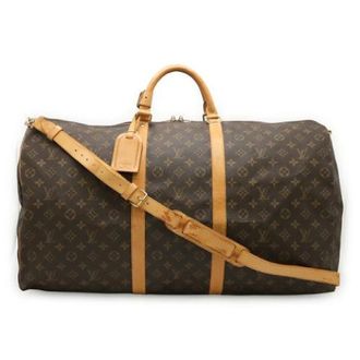 Louis Vuitton Pre-owned Weekend Bags, female, Brown, Size: ONE SIZE Pre-owned Monogram Keepall Bandouliere Boston Bag