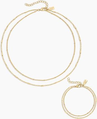 Electric Picks Double Take Necklace and Bracelet Set of 2 in Gold at Nordstrom