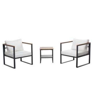 Concept Usine Conjunto de muebles de jard&iacute;n panor&aacute;mico de resina tejida en blanco y