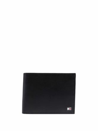 Tommy Hilfiger logo-plaque wallet - men - Calf Leather - One Size - Black