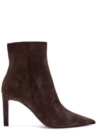 Jimmy Choo London Frankie 85 Suede Ankle Boots - Brown - 36 (IT36 / UK3)