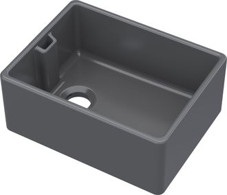 Balterley Fireclay Kitchen 1 Bowl Belfast Sink 595 x 455 x 254mm Dark Grey