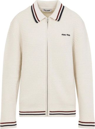 Miu Miu Cardigan con zip - Toni neutri