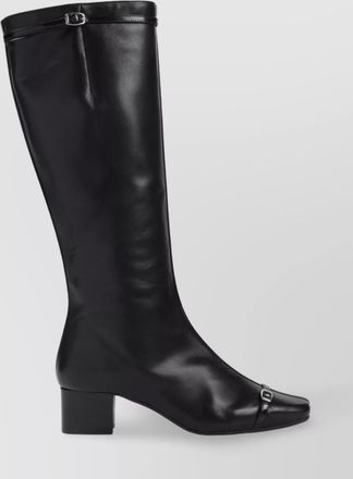 Carel block heel buckle knee-high boots