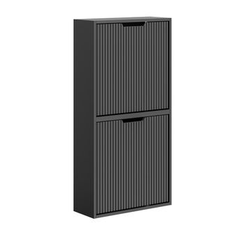 SoBuy Sobuy Armario Zapatero De 2 Puertas Negro 50x19x100cm Moderno Fsr204-sch