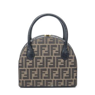 Fendi Pre-owned Womens Frame Vanity Top Handle Handbag - Brown - One Size