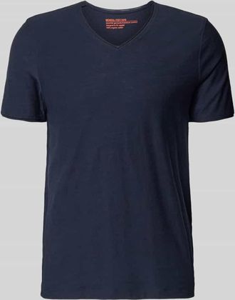 Mc Neal T-Shirt mit geripptem Rundhalsausschnitt in Dunkelblau, Gr&ouml;&szlig;e XXXL