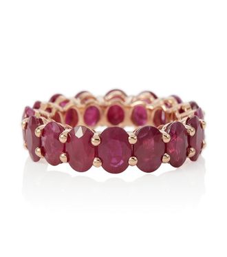 Shay Jewelry 18kt gold eternity ring with rubies