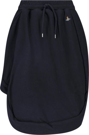 Vivienne Westwood Relaxed Midi Skirt With Drawstring Waist And Iconic Logo