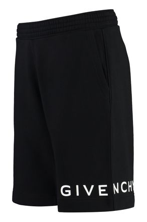 Givenchy Cotton Fleece Shorts - Black