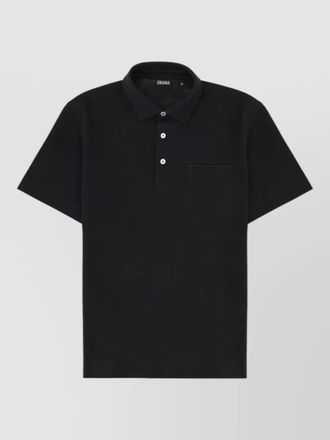 Ermenegildo Zegna short sleeve polo shirt chest pocket