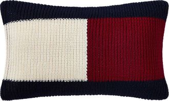 Tommy Hilfiger Flag Rib Knit Accent Pillow in Navy Blue/red/white at Nordstrom