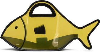Staud Cleo Clear Fish Tote in Citron at Nordstrom