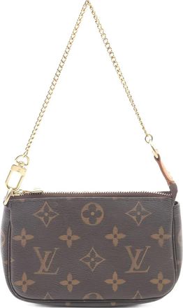 Louis Vuitton mini pochette Accessoires handbag - women - PVC/Leather - One Size - Brown