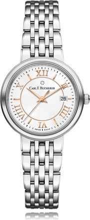 Bucherer Adamavi Quartz Silver Dial Ladies Watch 00.10315.08.15.22