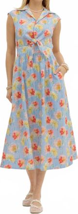 Entro Knot Your Garden Variety Dress In Multi Color
