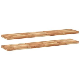 Berkfield Home Floating Shelves 2 pcs 160x30x4 cm Oil Finished Solid Wood Acacia in Brown | Size: 160 x 30 x 4 cm
