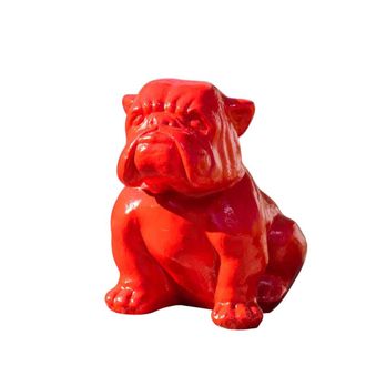 Wanda Collection Estatua jard&iacute;n bulldog roja 40cm