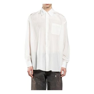 Our Legacy Casual Shirts, male, White, Size: S Borrowed Shirt